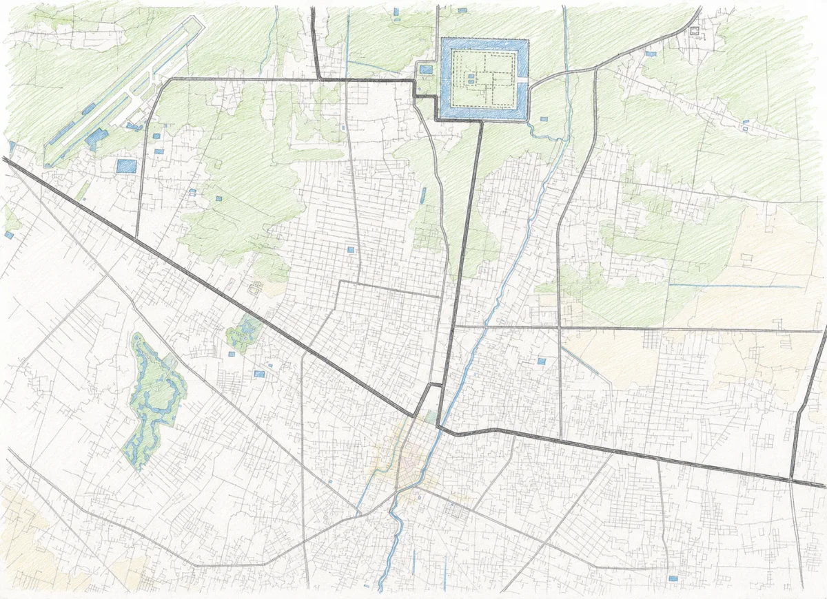 Map of Urban Residences in Siem Reap